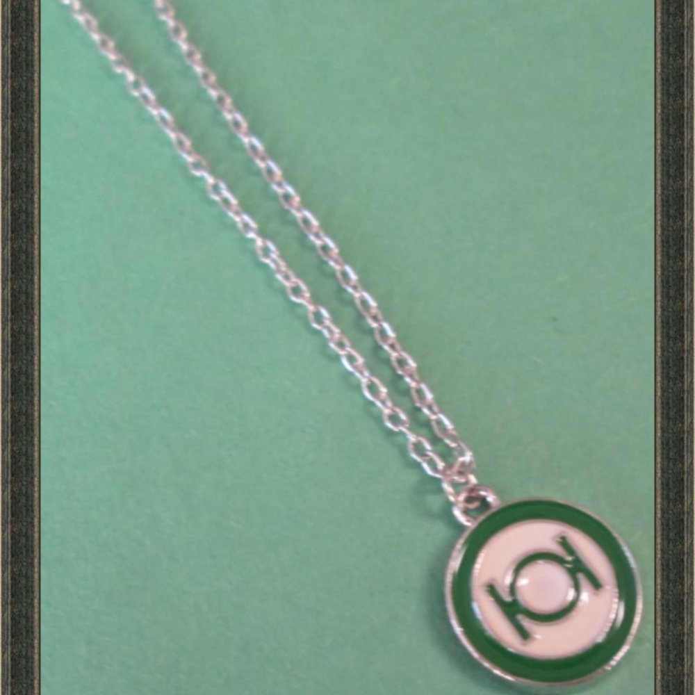 Super Hero Green Lantern Design Necklace
